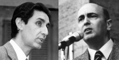 Stefano Rodotà (a sinistra) e Giorgio Napolitano (a destra)